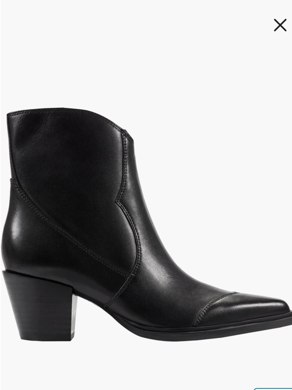 NWOT Marc Fisher Giulie Western Leather Ankle Bootie